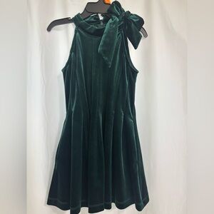 GB Girls Green Velvet Formal Dress